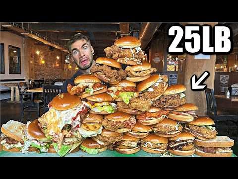 THE 25LB WORLD'S BIGGEST FRIED CHICKEN SANDWICH CHALLENGE | Joel Hansen
