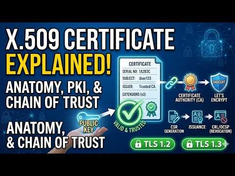 X.509 Certificates & PKI Explained: The Foundation of Web Security (SSL/TLS)