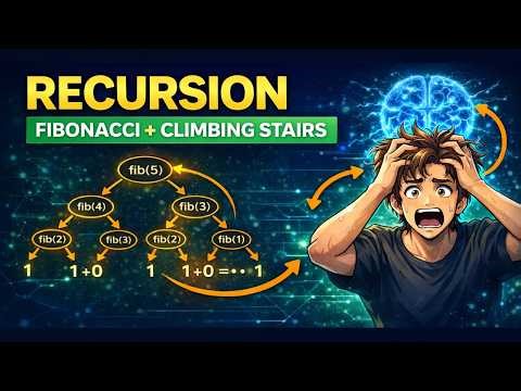 Fibonacci + Climbing Stairs 🔥 Recursion Tree & Dry Run Explained (Full Tutorial)