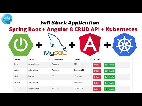 Full-Stack with Angular 8 + Spring Boot + Mysql CRUD API application on Kubernetes cluster