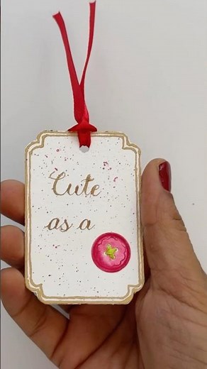 DIY Gift Tag with Ribbon & Sewn Button | Cute as a Button Handmade Tag