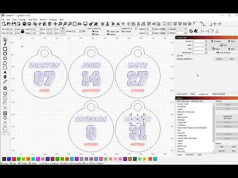 LightBurn Tutorial: CSV Merges