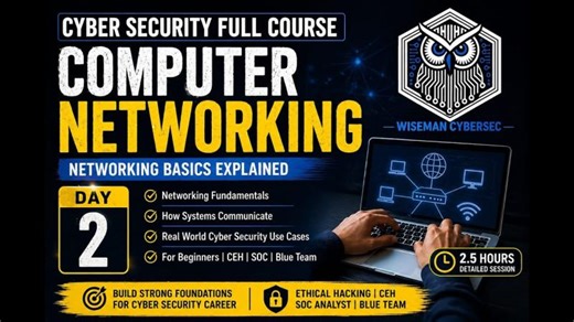 Computer Networking Full Course | Day 2 – Networking Basics Explained | Cyber Security Training | Wiseman CyberSec