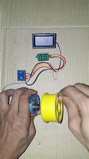 Powering two type voltmeter with a gear motor