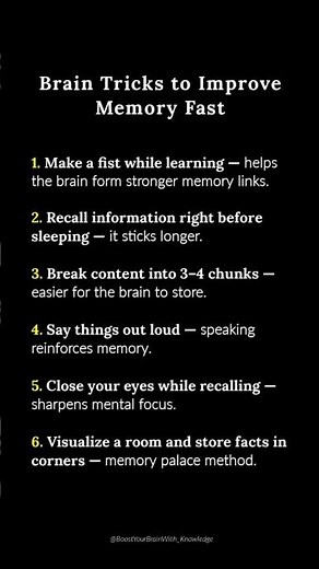 FORGET THINGS EASILY? 6 SIMPLE BRAIN TRICKS THAT WORK LIKE MAGIC