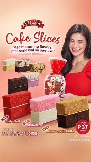 1.9K views · 1.8K reactions | Coming home is sweeter than ever with our Red Ribbon Cake Slices! Enjoy our NEW Red Velvet, Strawberry, and Choco-Peanut Butter Cake Slices, now part of 8 delicious flavors that make pasalubong moments extra special ❤️樂 Order now through order.redribbon.ph ASC R0137P090925R | Red Ribbon Bakeshop | Facebook