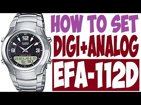 Setting Casio Edifice EFA-112D manual 2747 to set time