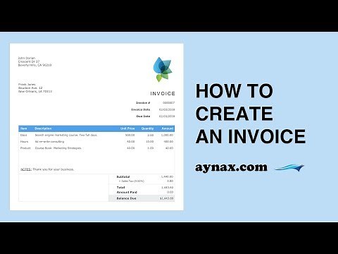 Create an Invoice