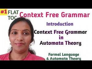 JNTUH Formal language and automata theory | Context free grammar introduction in Automata Theory |