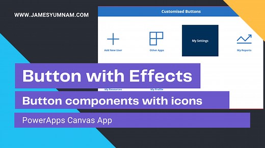 Creating Custom Button Component having Icon and Label in PowerApps