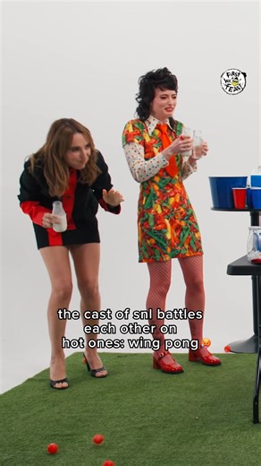 From naming which guest was the biggest ✨diva✨ to work with, to competing in a Colin Jost roast battle, these @nbcsnl cast members are putting it ALL on the line in Hot Ones: Wing Pong 🔥 Watch the live premiere NOW:https://youtu.be/5Ad5liFP81c | First We Feast
