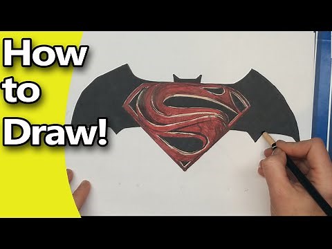 How to Draw the Batman vs Superman Logo Step by Step