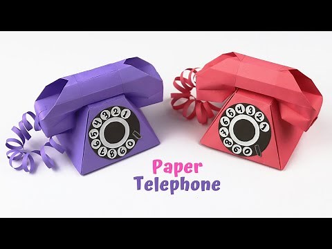 DIY How To Make Paper Telephone | Origami Telephone | Paper Craft | School Crafts