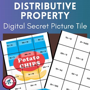 Distributive Property Digital Secret Picture Puzzle Activity