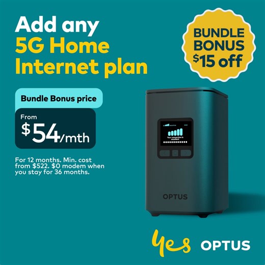 Already have your mobile with Optus? Add any 5G Home Internet plan...