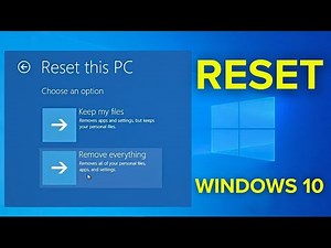 How To Reset Windows 10 Laptop