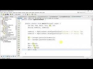 JOptionPane JAVA - NetBeans - Operações Matemáticas