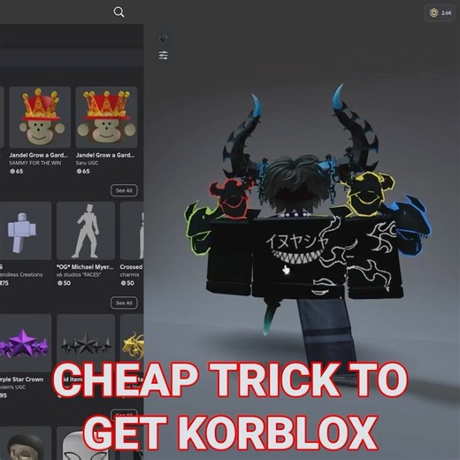 CHEAP TRICK for KORBLOX #roblox #korblox