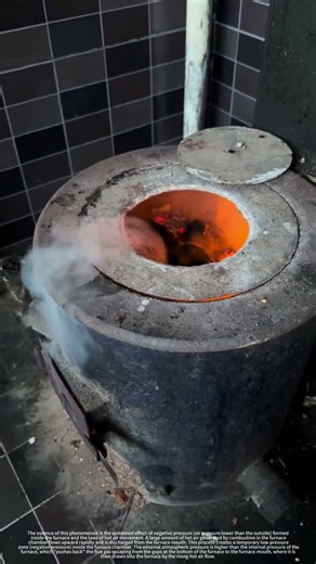 The phenomenon caused by negative pressure inside the furnace