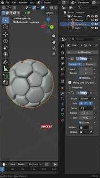 The Easiest Blender Soccer Ball Modeling Method (Ultra Realistic) #blender3d #tutorial