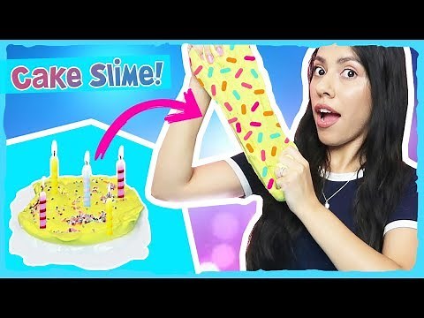 DIY CAKE SLIME! - Super Easy! How to Make Cake Slime!