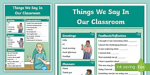 Classroom Language List