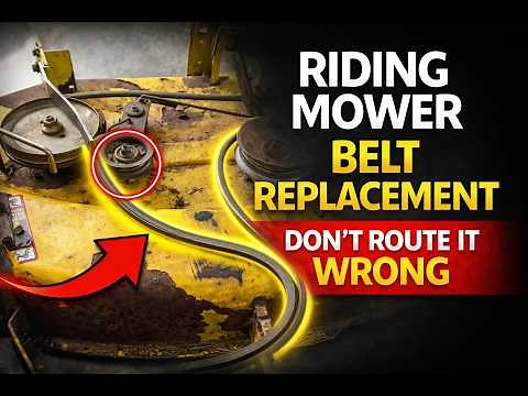 John Deere Mower Deck Removal and belt replacement step by step- easy