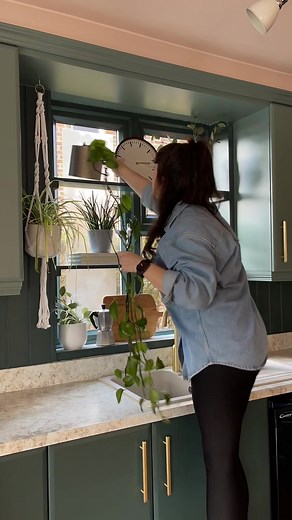 Kitchen Shelf Styling Ideas with Window Shelves for Green Kitchens