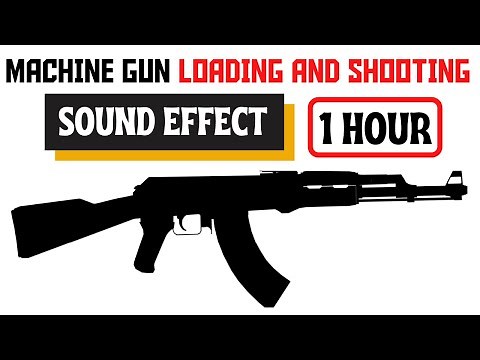Machine Gun Loading and Shooting Sound Effect🎧 White Noise Relaxation🎧 (1 Hour)
