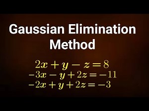 Gaussian Elimination Method | #linearalgebra #matrixalgebra #engineeringmathematics1