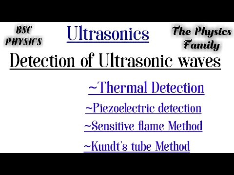 Detection of Ultrasonic Waves//Ultrasonic, Accoustics and Application//The Physics Family