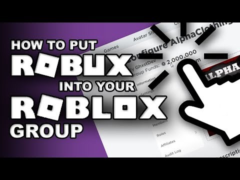 How To Put Robux Into Your Roblox Group *EASY*