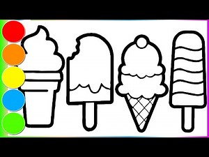 Ice Cream Coloring and Drawing for Toddlers and More - Ice Cream Coloring Page for Kids