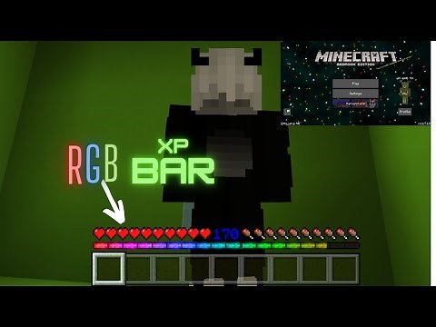 How To Get Rainbow XP bar in Minecraft Bedrock Edition/MCPE.