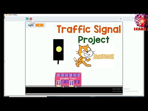 Scratch for begginers//Traffic signal project in scratch//graphical programming in scratch//learn it
