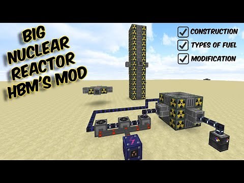 "BIG NUCLEAR REACTOR" Guide HBMs Mod || How to Build & Operate Big Nuclear Reactor in Minecraft