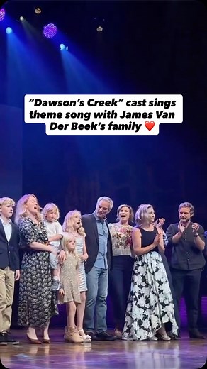 51K views · 9.1K reactions | The “Dawson’s Creek” cast was joined by James Van Der Beek’s wife Kimberly and kids for a theme song singalong in the curtain call for their reunion. 殺 James had to miss the event, which benefitted F Cancer, due to illness. | Extra | Facebook