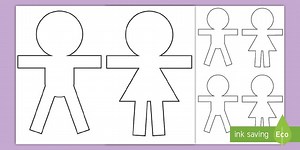 Blank Paper Doll Template