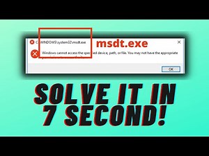 how to solve msdt.exe error windows 10-system 32 error windows 10
