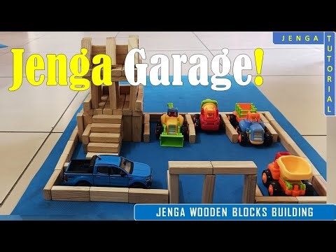 Jenga Tutorial #64: Building a Mini Jenga Garage… Wooden Blocks #DIY Ideas (Fast Build & Satisfying)