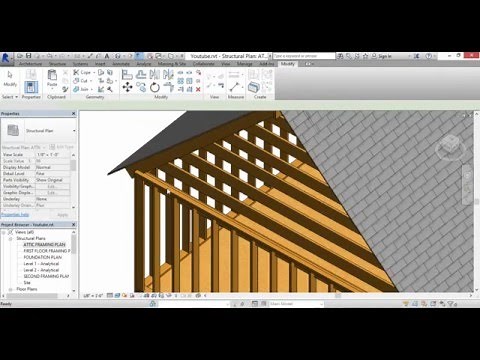 Autodesk Revit -Gable Roof Part 2
