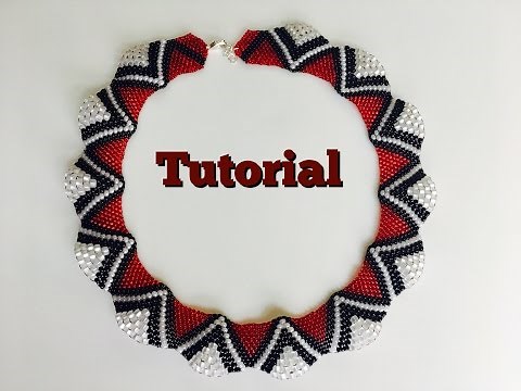 How to Make peyote wave necklace (TUTORIAL)