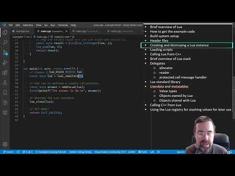 Tutorial: Using Lua with C++