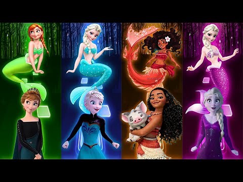Elsa Let It Go - Anna do you want to build a snowman - Into the Unknown - Moana how far i'll go wow