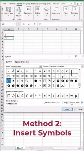 How to add Bullet Points in Excel | 60 Seconds Tutorial #shorts