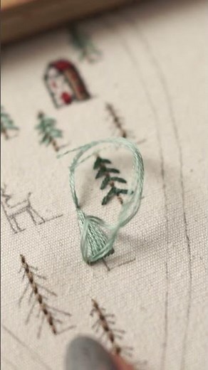 HOW TO MAKE A HEART SHAPE CHRISTMAS ORNAMENT Tutorial | Embroider a Pine Tree