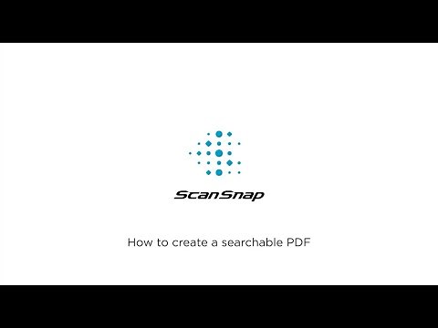 How to create a searchable PDF on ScanSnap Home
