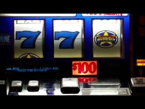 $100 Slot Machine High Limit Jackpot - Red White Blue