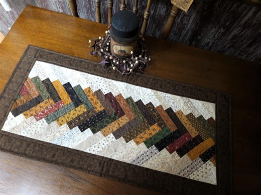 Quilted Autumn Braid Table Runner, Fall Country Mat, Farmhouse, Handmade 15 X 32 Inches, - Etsy