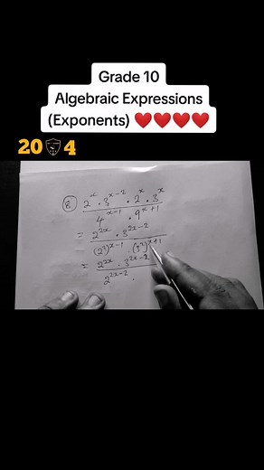 Grade 10 Mathematics: Algebraic Expressions(Exponents) ❤️👨‍🎓 #joytacademy #grade10 #grade10students #grade10math #grade10maths #algebra #exponents #studytips #2024